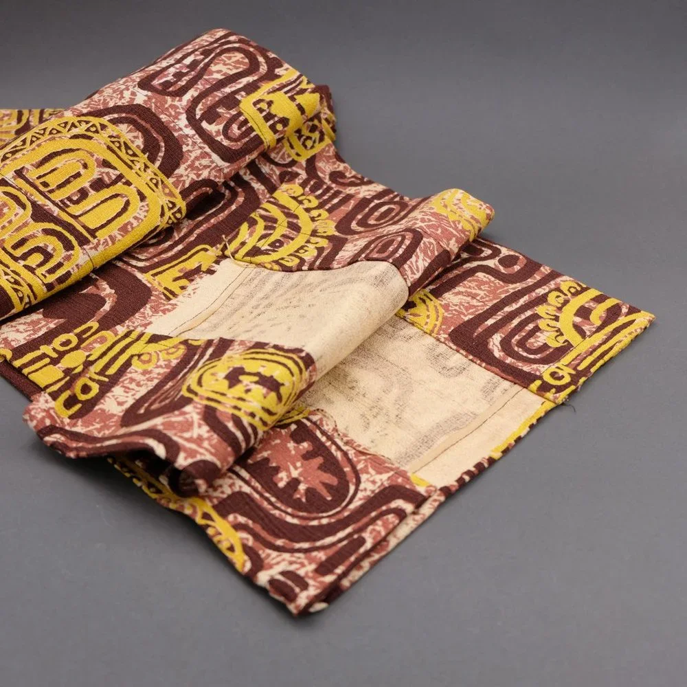 Rare Vintage 1960's Hawaiian Barkcloth Valance Set